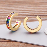 Nidin Punk Style Ear Cuff Earrings for Women X Shape Ear Clips