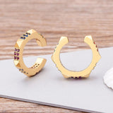 Nidin Punk Style Ear Cuff Earrings for Women X Shape Ear Clips