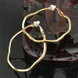 Silver Plating Ear Hoop Earrings for Women Big Circle Non Pierced Jewelry