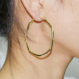 Silver Plating Ear Hoop Earrings for Women Big Circle Non Pierced Jewelry