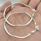 Silver Plating Ear Hoop Earrings for Women Big Circle Non Pierced Jewelry