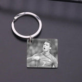 Custom Stainless Steel Family Photo Keychain