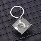 Custom Stainless Steel Family Photo Keychain