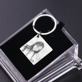 Custom Stainless Steel Family Photo Keychain