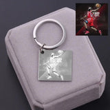 Custom Stainless Steel Family Photo Keychain
