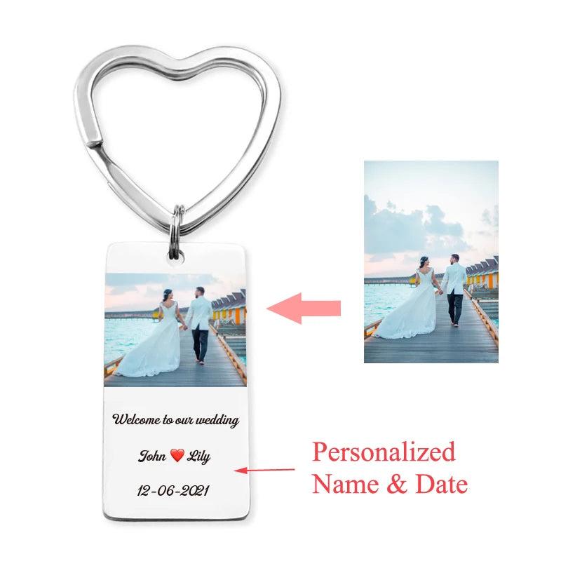 Personalized Keychain with Name and Date Engraving