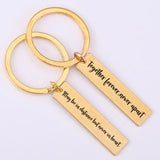 Together Forever Couple Keychain Engraved