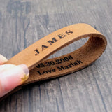 Personalized Leather Keychain for Him
