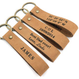 Personalized Leather Keychain for Him