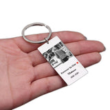Custom Photo Memorial Keychain - Loss of Loved One Remembrance Keyring