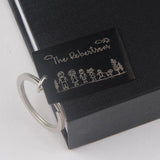 Custom Family Portrait Keychain - Personalized Family Name Jewelry