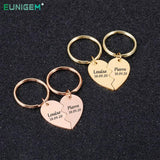 Personalized Name and Date Keyring Chain for Couple Anniversary Gift