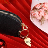 Personalized Name and Date Keyring Chain for Couple Anniversary Gift