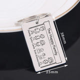 Family Name Keychain Cartoon Car Key Tag