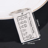 Family Name Keychain Cartoon Car Key Tag