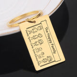 Family Name Keychain Cartoon Car Key Tag