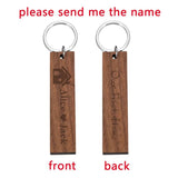 Personalized Couple Name Wooden Keychains - Our First Home