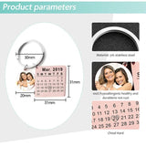 Personalized Calendar Keychain Photo Anniversary Date Engraved