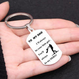 Dad My Hero Keychain Engraved - Family Gift