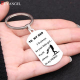 Dad My Hero Keychain Engraved - Family Gift