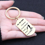 Dad My Hero Keychain Engraved - Family Gift