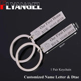 Our First Home Keychain Set Couples Housewarming Gift