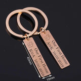 Our First Home Keychain Set Couples Housewarming Gift