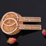 Our First Home Keychain Set Couples Housewarming Gift