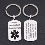 FLYANGEL Medical Alert ID Key Tag Holder