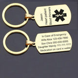 FLYANGEL Medical Alert ID Key Tag Holder