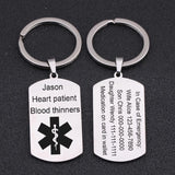 FLYANGEL Medical Alert ID Key Tag Holder
