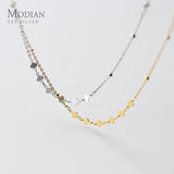 Hearts Beads Pendant Necklace 925 Sterling Silver Short Necklace