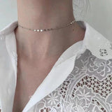 Hearts Beads Pendant Necklace 925 Sterling Silver Short Necklace
