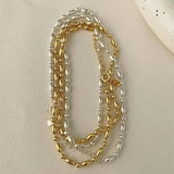 SHANICE Sterling Silver Oval Bead Ball Chain Necklace