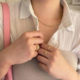 SHANICE Sterling Silver Oval Bead Ball Chain Necklace