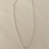 SHANICE Sterling Silver Oval Bead Ball Chain Necklace