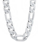 925 Silver 12MM Chain Necklace Men 18-30 Inches