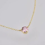Sterling Silver Lavender Zircon Pendant Charm Necklace