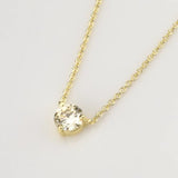 Sterling Silver Lavender Zircon Pendant Charm Necklace