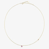 Sterling Silver Lavender Zircon Pendant Charm Necklace
