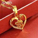 925 Sterling Silver Heart Necklace Chains For Women Jewelry