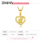 925 Sterling Silver Heart Necklace Chains For Women Jewelry