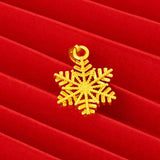 24k Pure Yellow Snowflake Pendant Chocker Chain Necklace