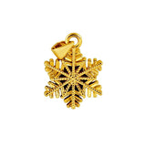 24k Pure Yellow Snowflake Pendant Chocker Chain Necklace