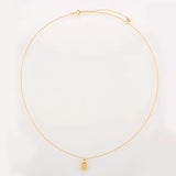 925 Silver Oval Pendant Necklace Clear Zircon Jewels
