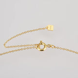 925 Silver Oval Pendant Necklace Clear Zircon Jewels