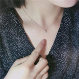 925 Silver Crystal Round Choker Necklace Pendant for Women