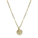 925 Silver Crystal Round Choker Necklace Pendant for Women