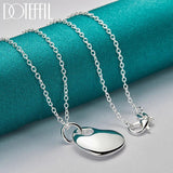 925 Silver Heart Pendant Necklace for Wedding Engagement Party