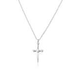 925 Silver Sword Pendant Chain Necklace Plain Wedding Rock P